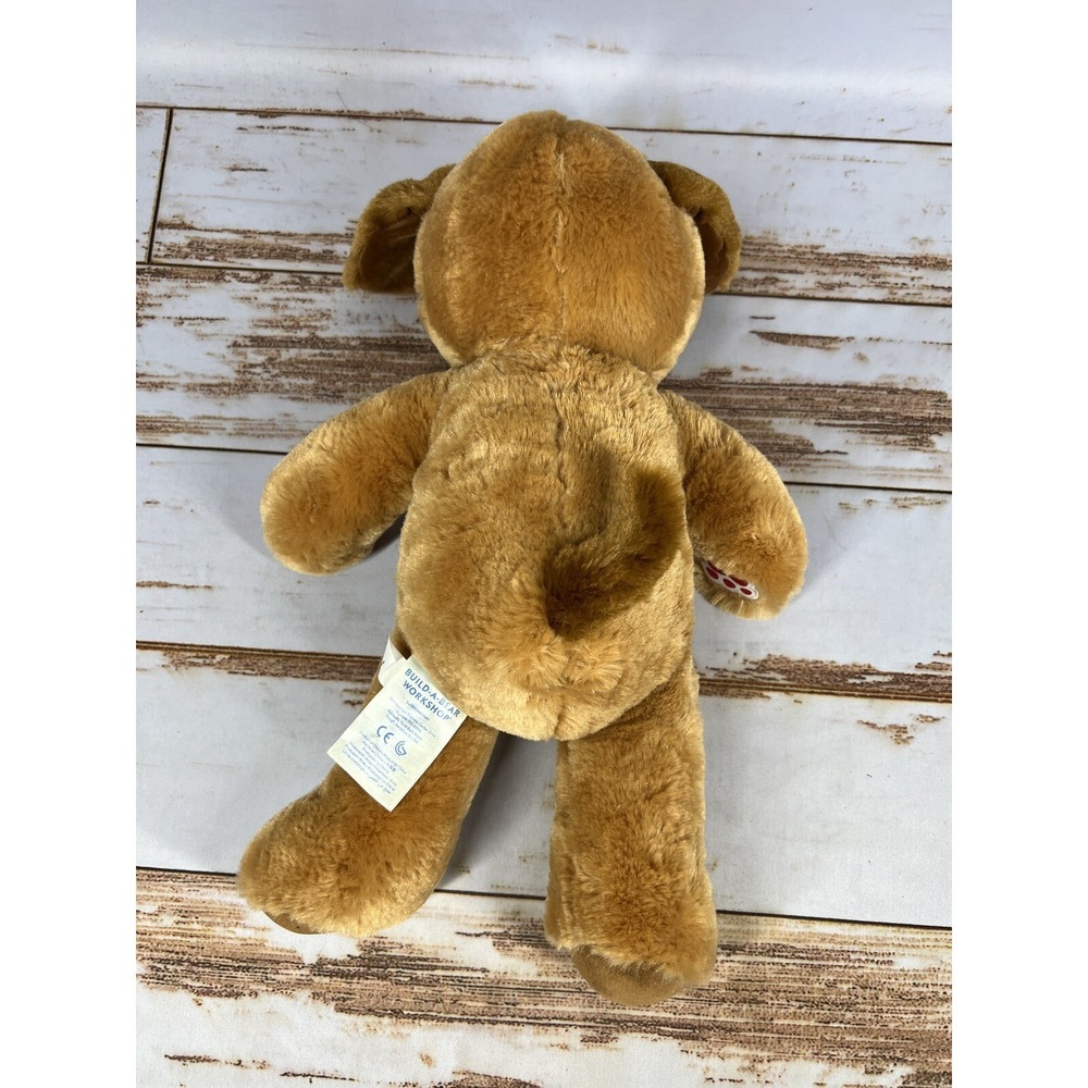 Build‑A‑Bear Lil' Pup Brown Puppy Dog 15" Plush Eye Patch BAB Paw Print - Picture 2 of 4